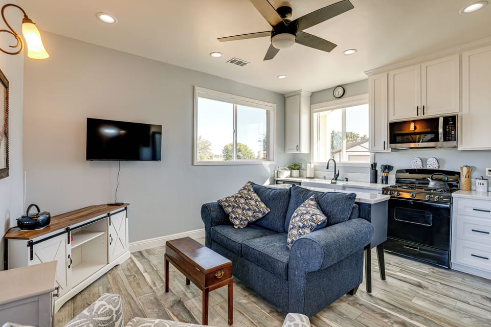 Property Interior | Single-Story Home | Free WiFi | Central A/C & Heating