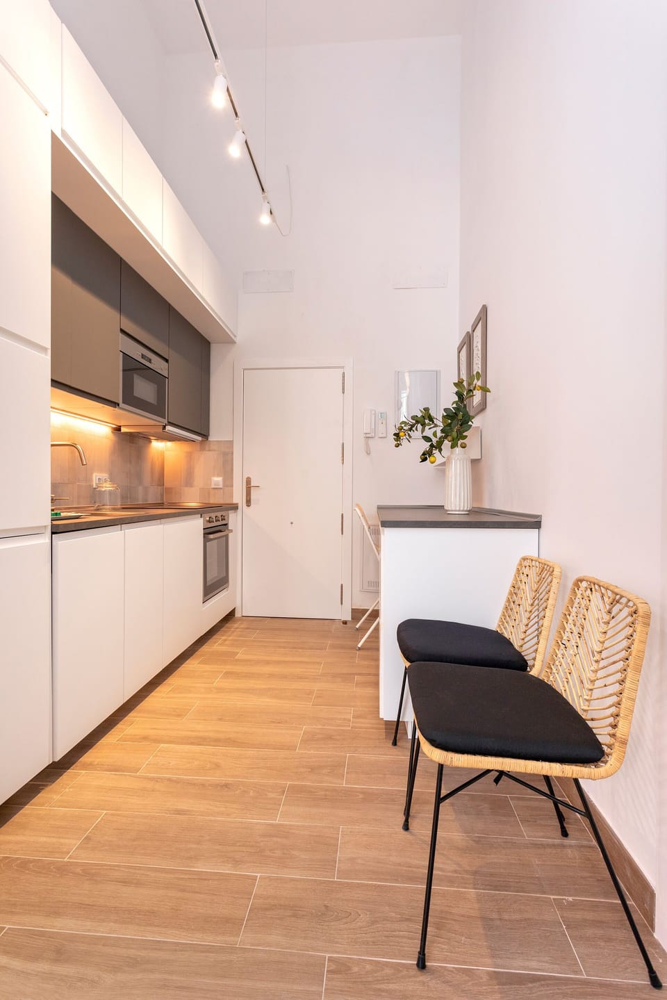 Apartment (1 Bedroom) | Private kitchen | Fridge, microwave, oven, stovetop