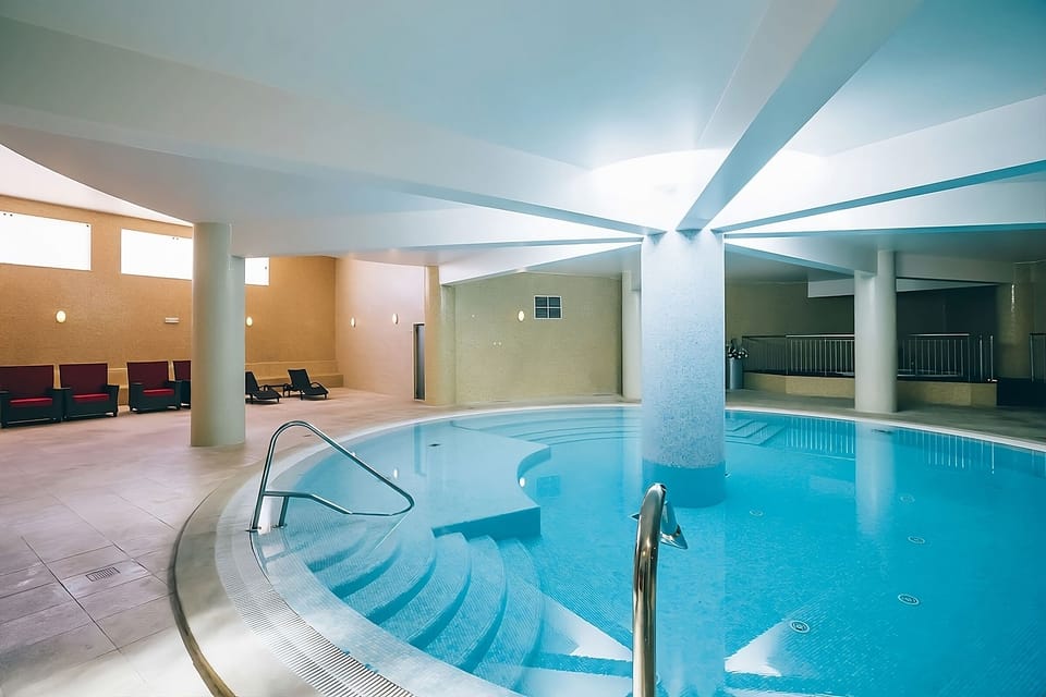 Swim year-round in a calm, heated indoor pool oasis.