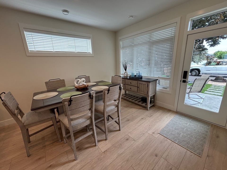 Dining area and back entrance