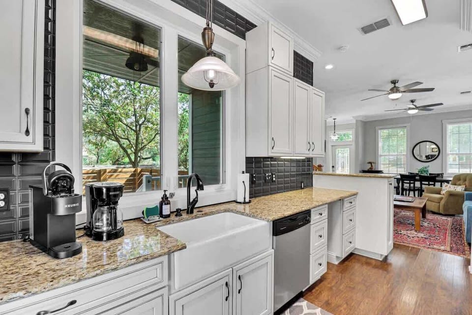Gourmet space with modern appliances and serene views for culinary creativity!