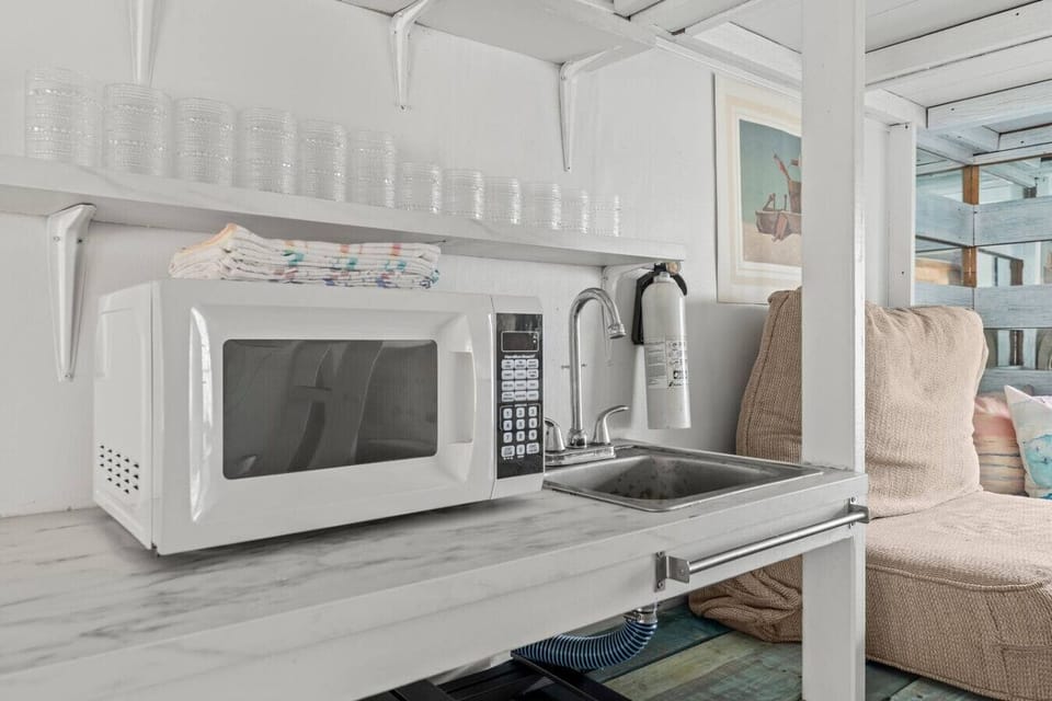 Kitchen Sink And Microwave