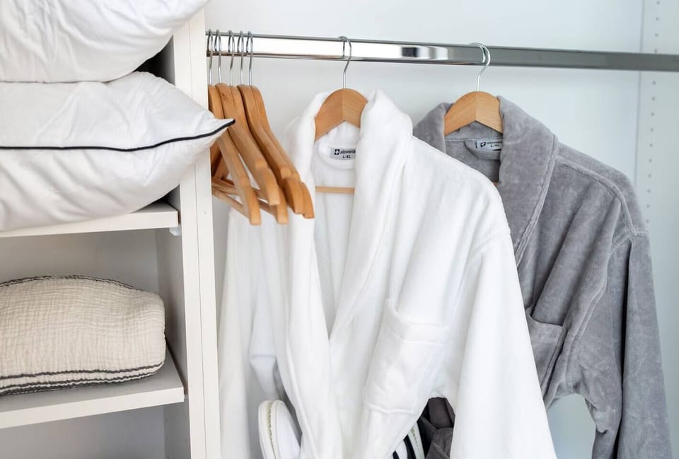 Unwind in a comfy robe & slippers