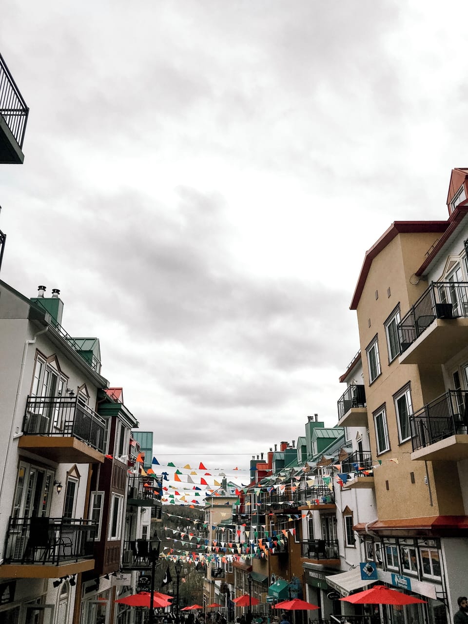 main street of the ski village