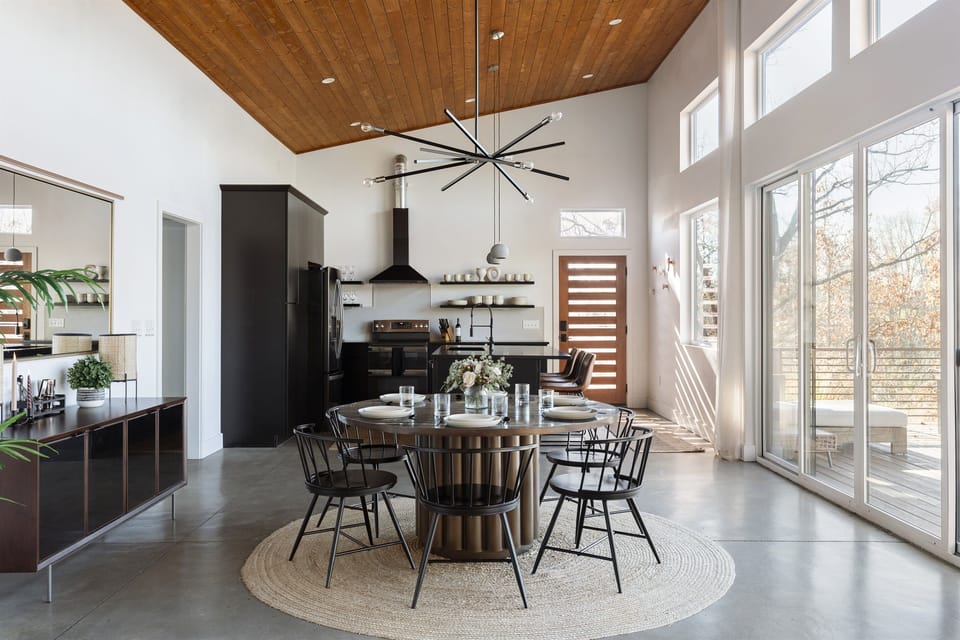 {Kitchen & Dining} Soaring ceiling heights and open design create an airy, light-filled space for every gathering.