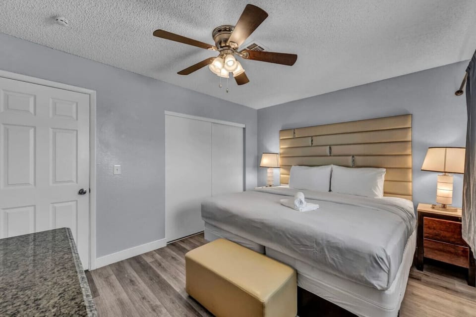 Bedroom, smart TB, Black out curtanins