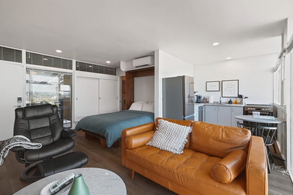 Iconic mid-century design with expansive city views.