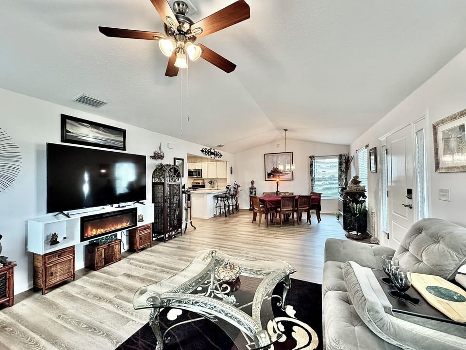 Open Concept: Living Room, Dining Room and Kitchen