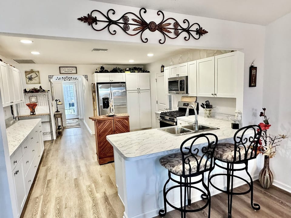 Sprawling Kitchen with all Cooking Essentials and an Abundance of Prepping Counter Space
