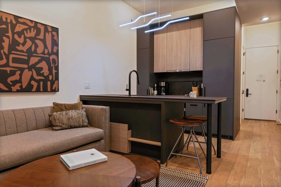 
Living and dining area with modern furnishings