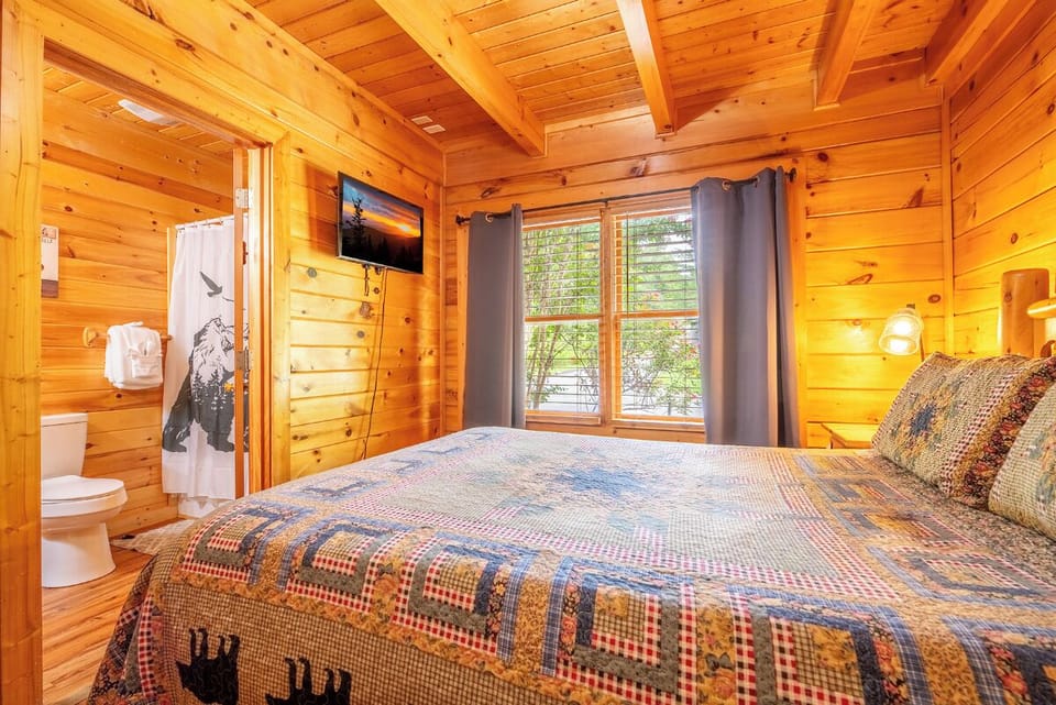 One of Moonshine Hollow's comfy bedrooms