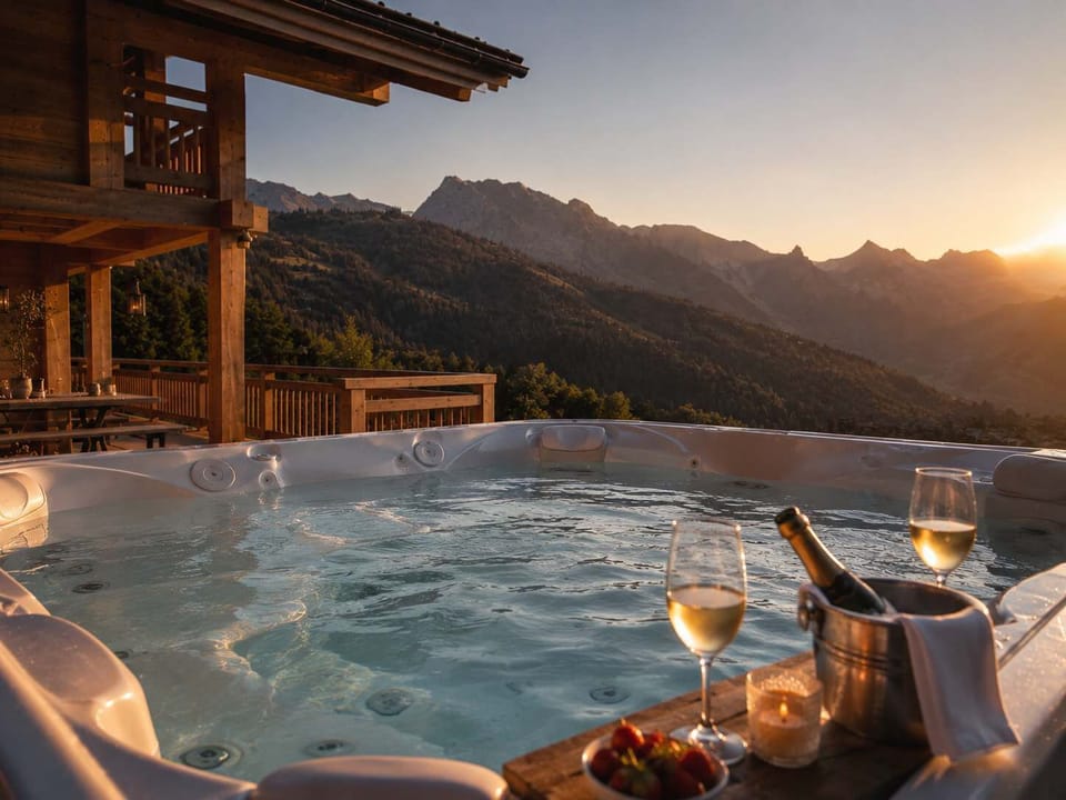 Outdoor spa tub