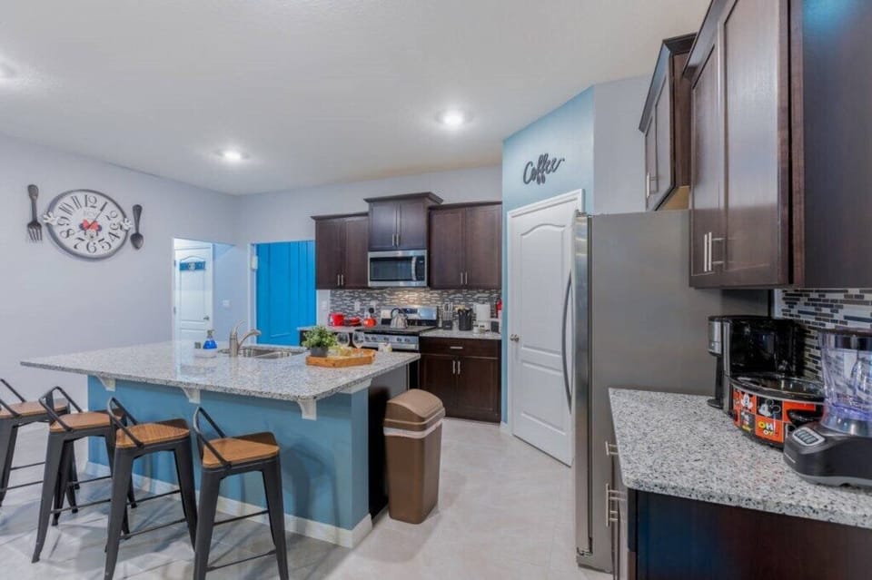 Lots of space in the open concept kitchen/dining/living area. 