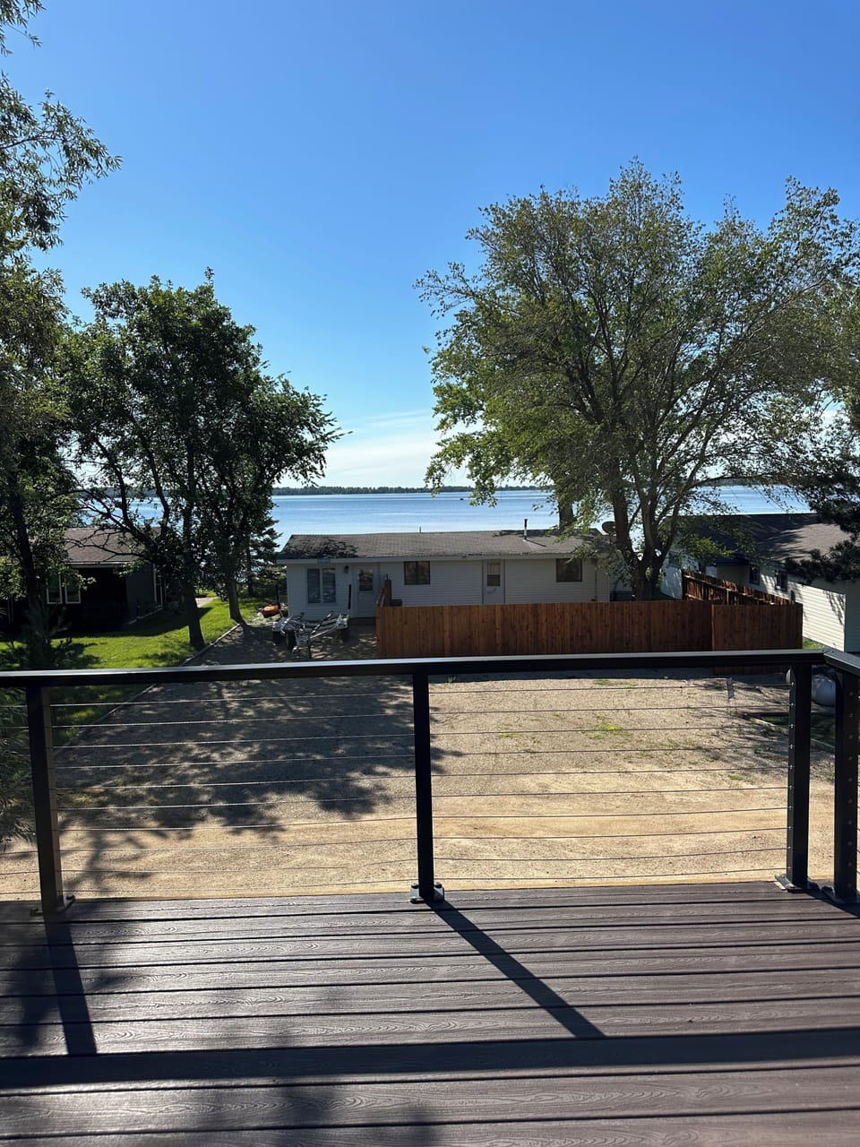 View from the 2nd Level Deck to our adjacent lakefront property