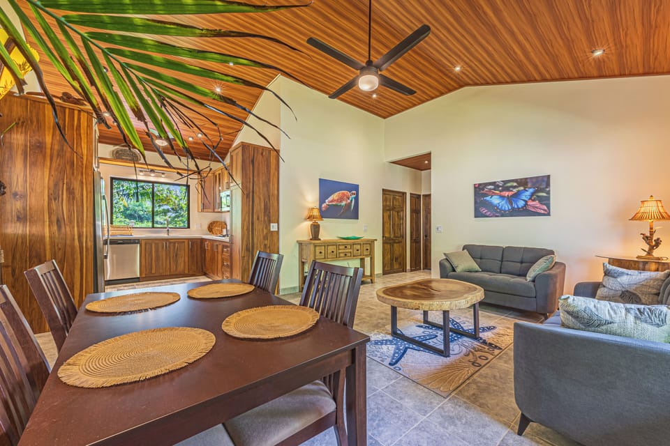view dining area and kitchen