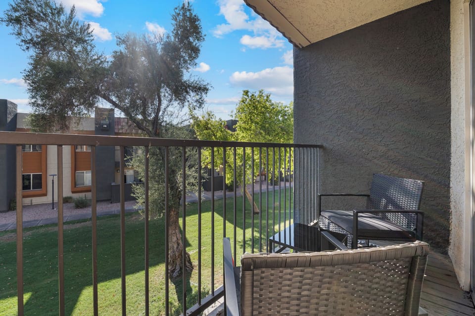  Outdoor seating for enjoying evening breezes.