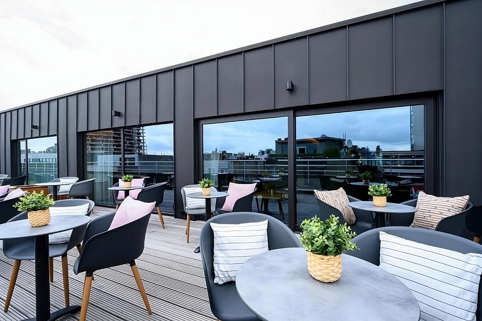 Unwind on the rooftop terrace with fresh air and views.
