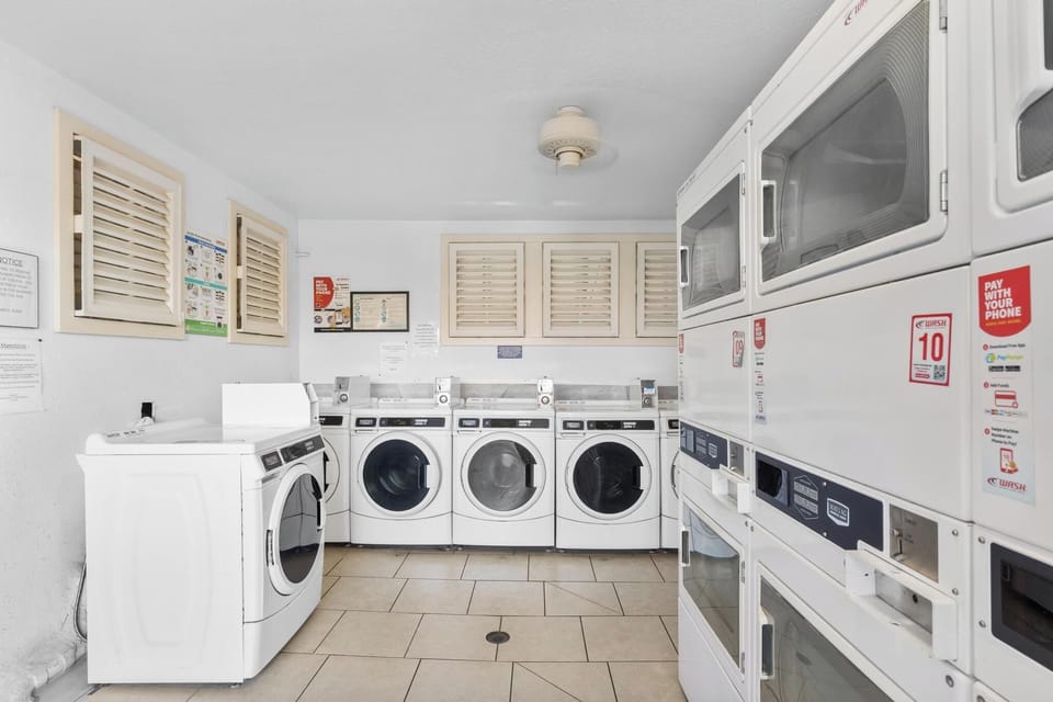 Shared On-Site Laundry with Professional-Grade Machines – Easy App Access