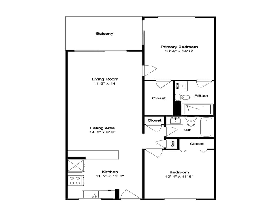 Seaside Resort 409 Floor Plan