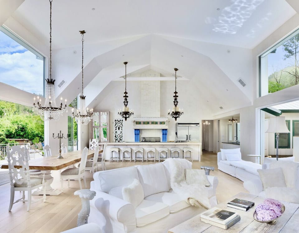 Living Area, Dining, and Kitchen