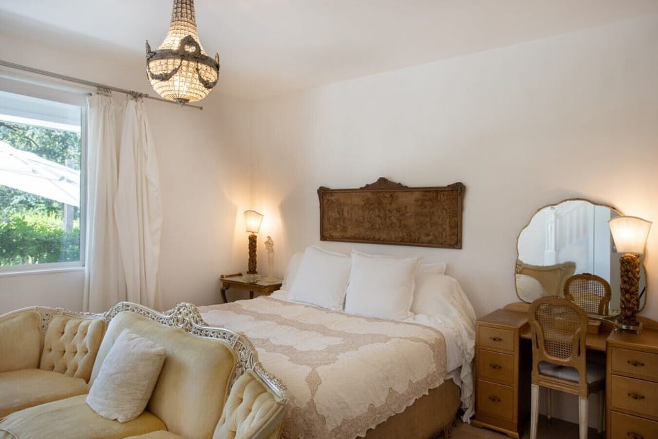 Sweet bedroom known as the Gold Room.
