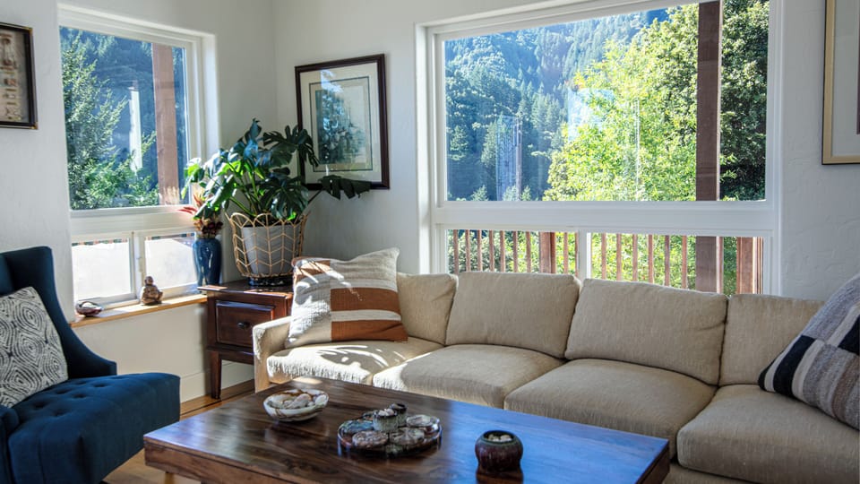 A comfortable and bright space.