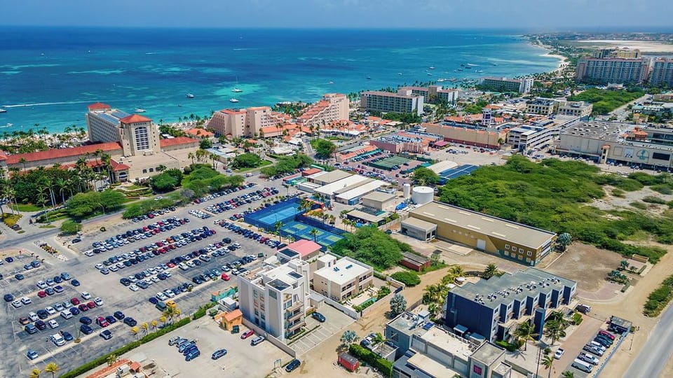 From above, the property’s exterior shines in every angle.
