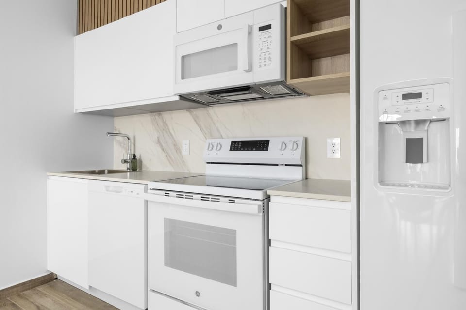 Enjoy the convenience of a full kitchen during your stay.