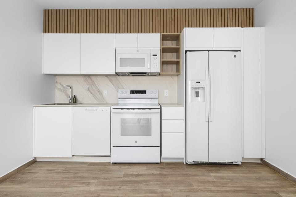 Enjoy the convenience of a full kitchen during your stay.