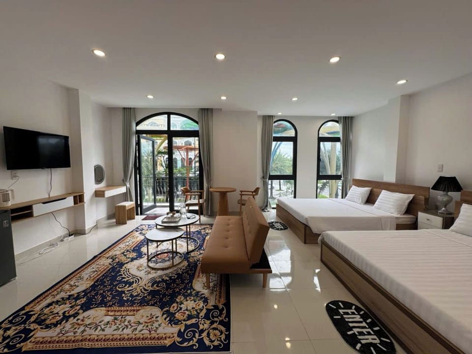 Superior Quadruple Room, Balcony, Garden View | Desk, free WiFi, bed sheets
