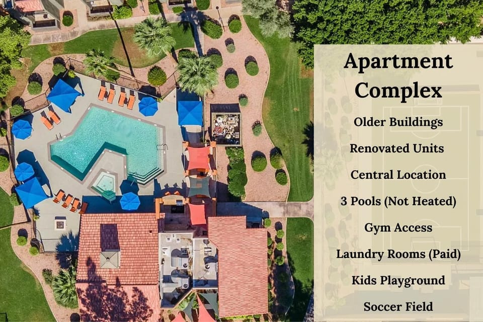 Amenities in this apartment complex. 