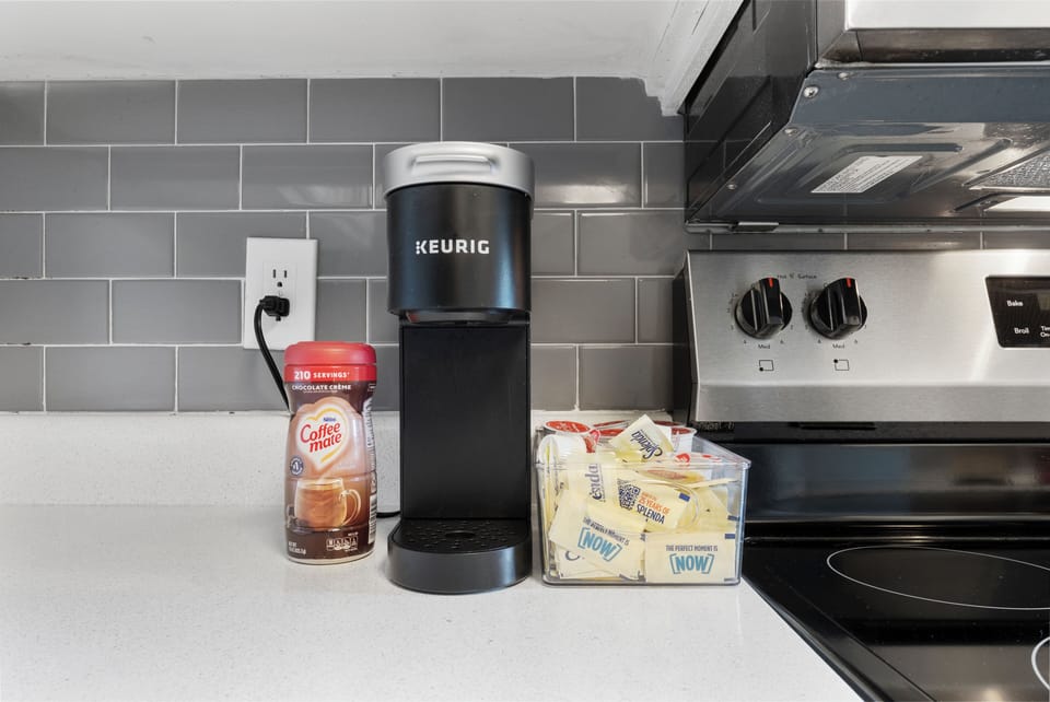 ☕ Coffee maker and Keurig to start your day right.