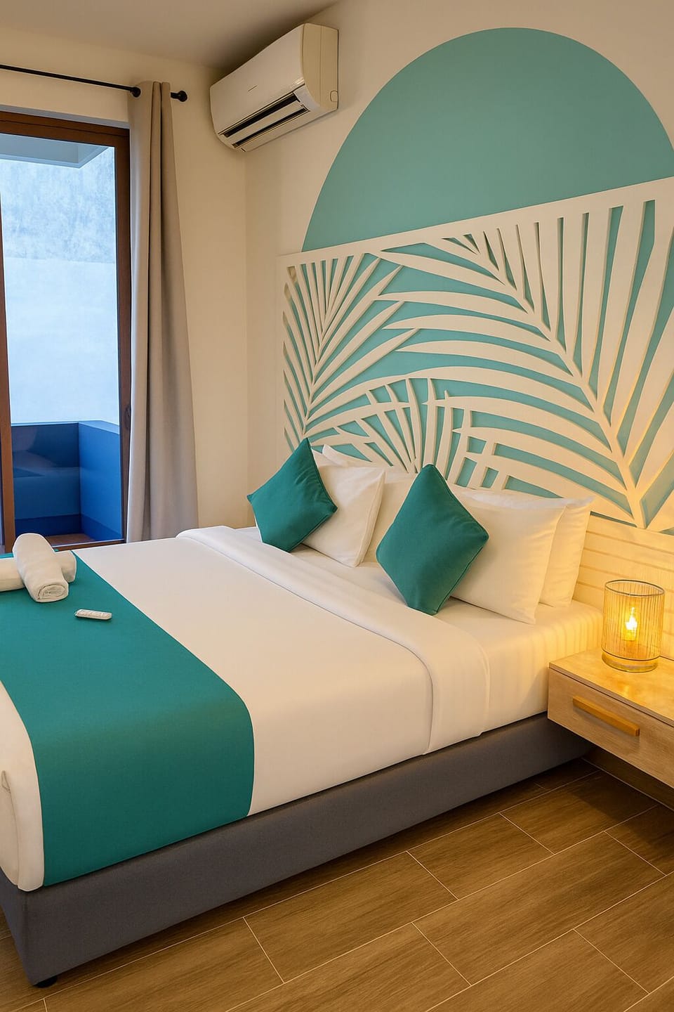 Deluxe Double Room, Balcony, Pool View | In-room safe, blackout drapes, iron/ironing board, free WiFi