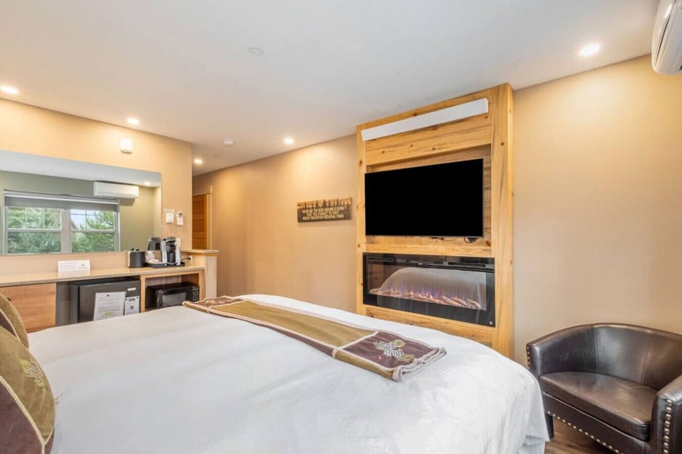 Comfy chairs and king bed