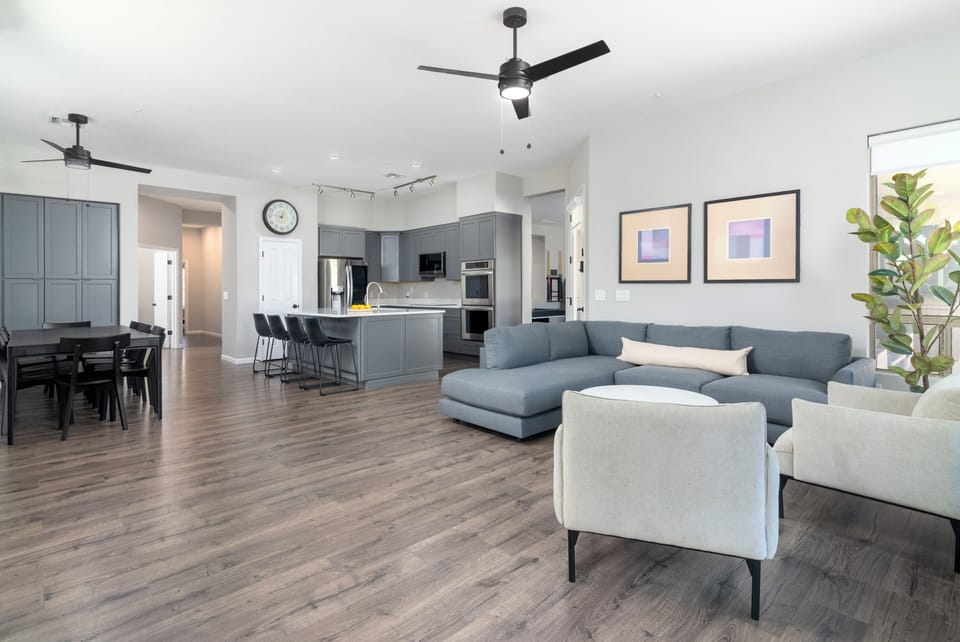 Bright open-concept living space designed for relaxing and gathering