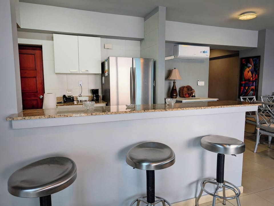 Comfort Apartment | Private kitchen | Full-size fridge, microwave, oven, electric kettle
