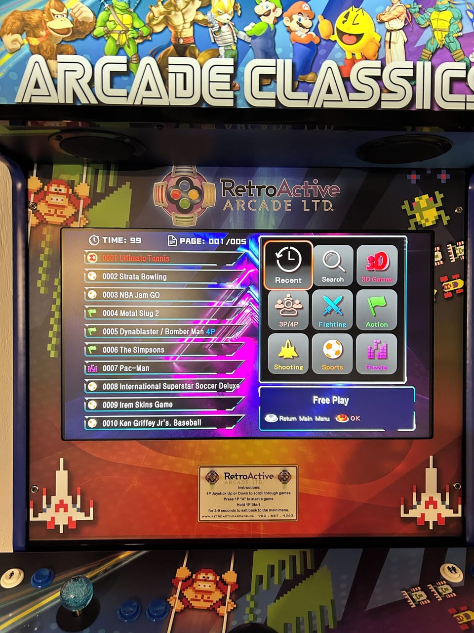 10,000 game custom made arcade.  very user friendly.