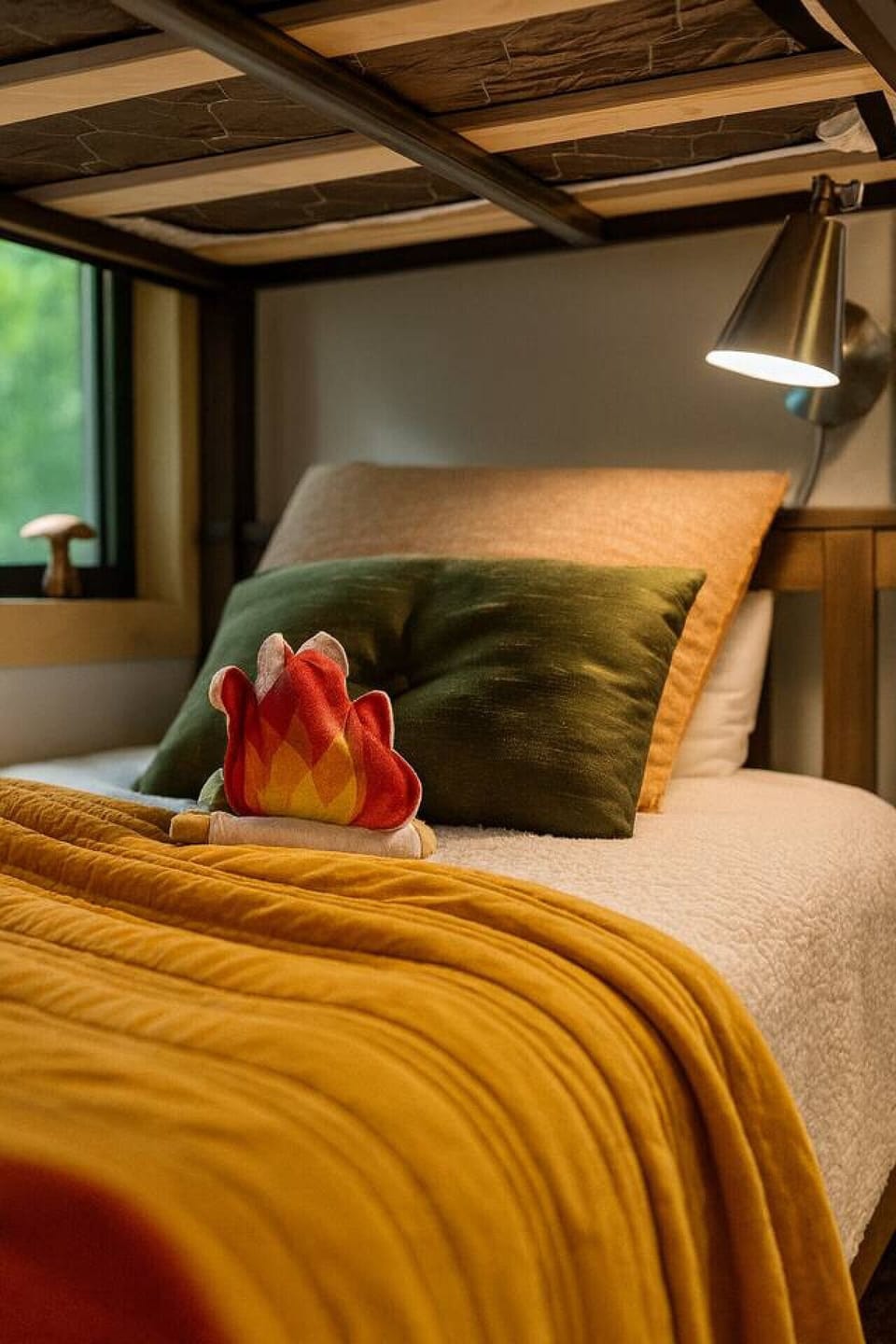 Cozy touches throughout the cabin and bedrooms