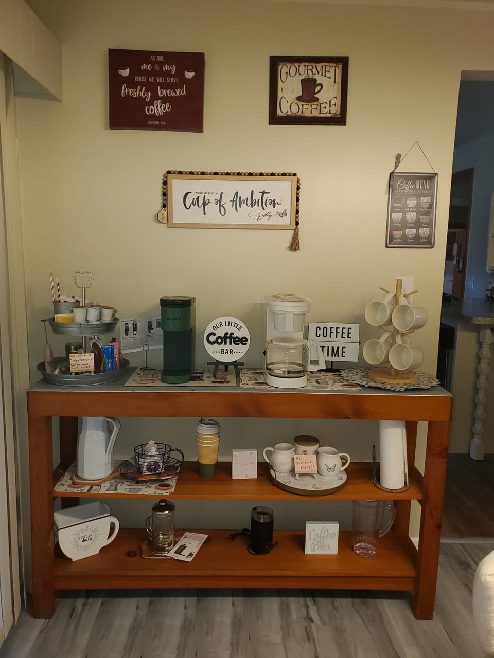 The Dolly Parton coffee bar will have samples of coffee, teas and condiments.