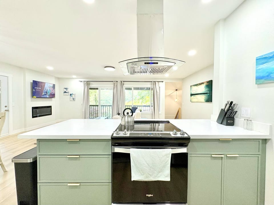 The modern open layout makes it easy to stay connected with family or friends 