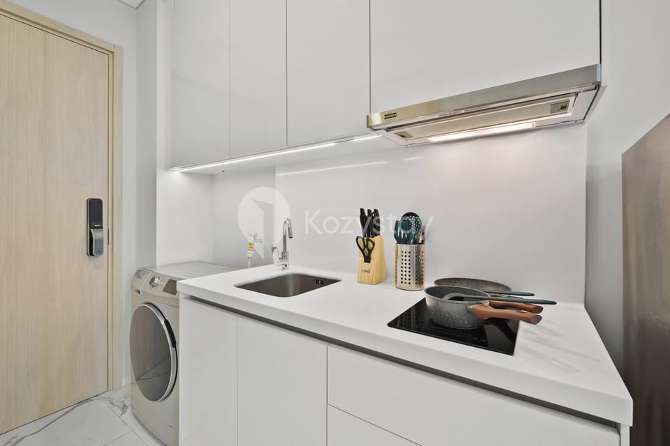 Apartment, 1 Bedroom, City View | Private kitchen | Full-size fridge, microwave, stovetop, rice cooker