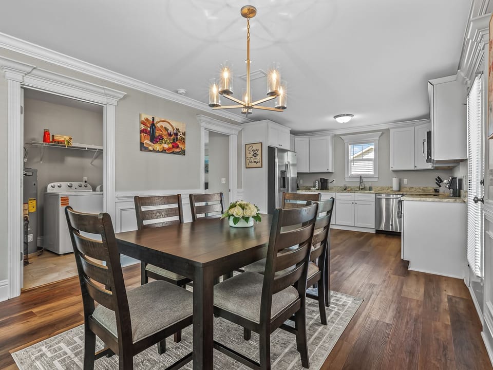 Dining table with 6 chairs