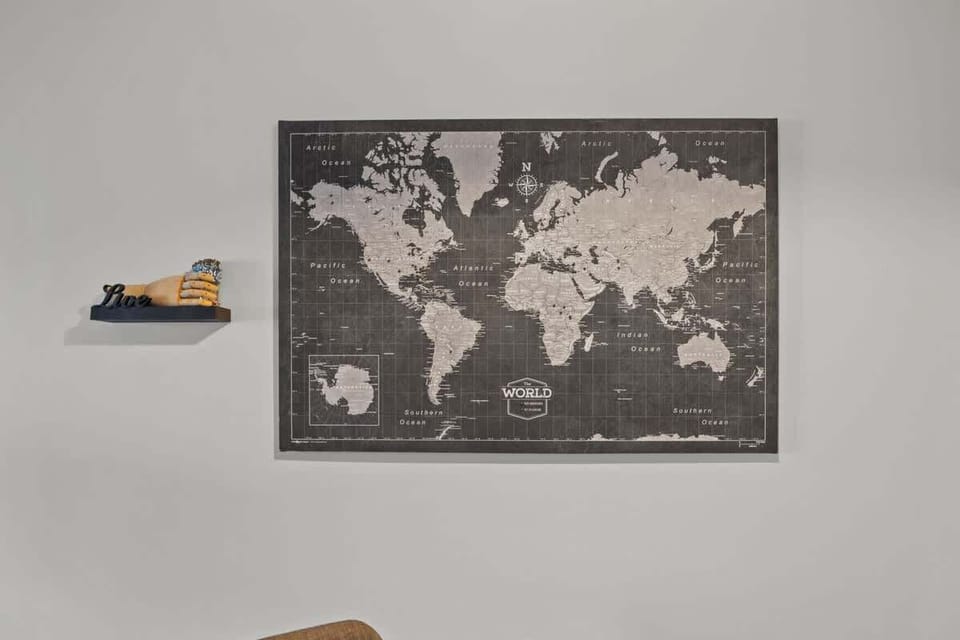 Map above Dining Table to show previous guest's and where they are from around the world!

Feel free to grab a pin from the hand on the left and make your mark for future guests to appreciate!