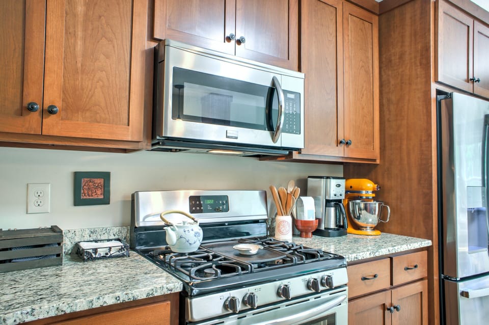 Kitchen is outfitted with a Gas Range