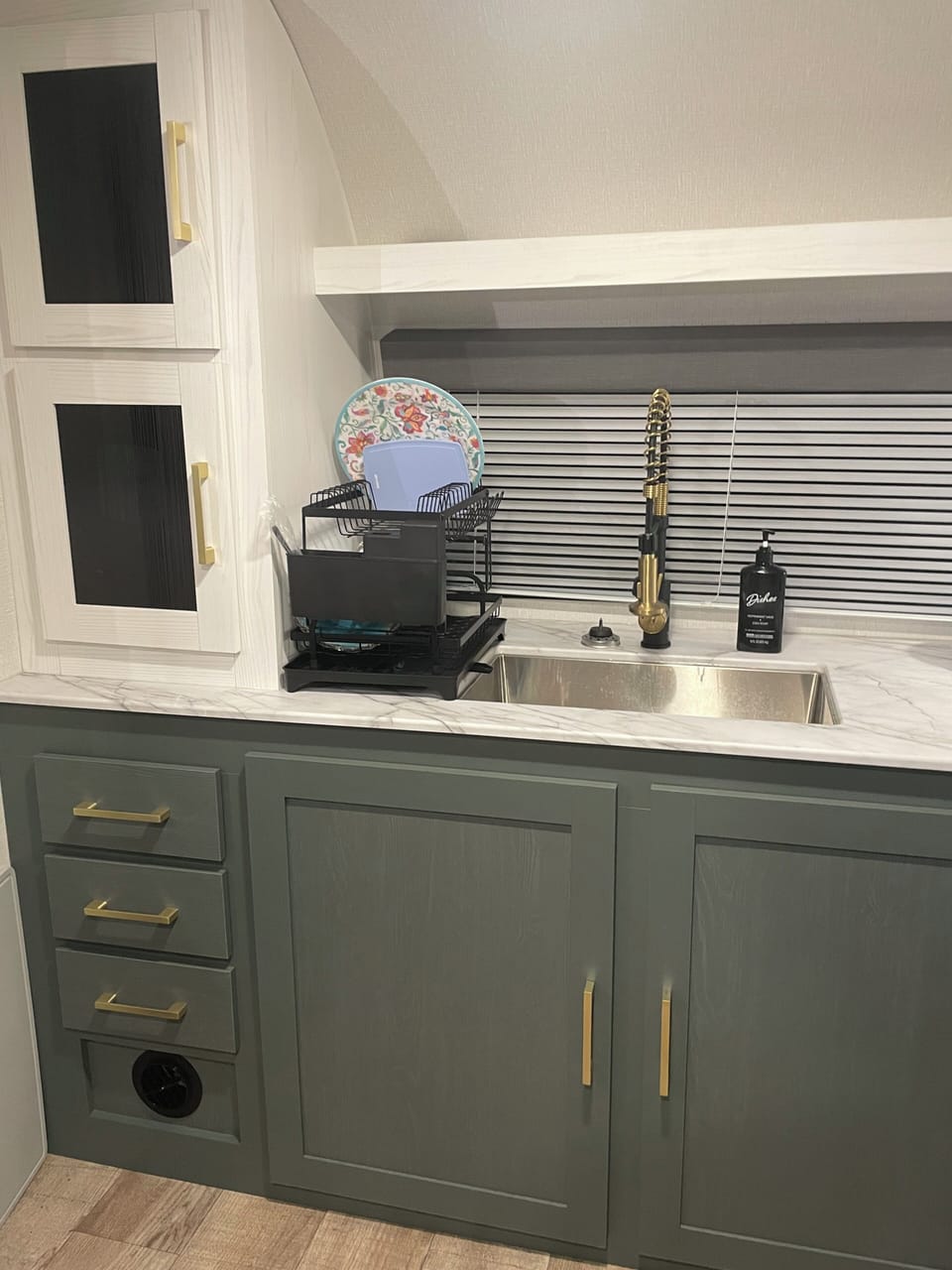 Full size frig and roomy pantry