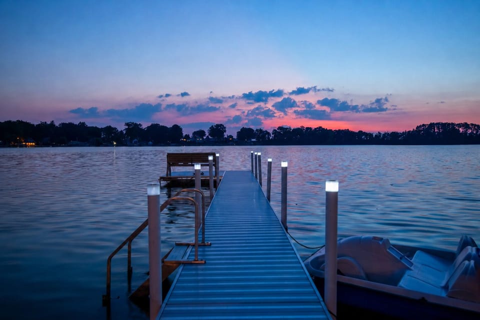 Walk out on the dock to enjoy some sunshine on the water.