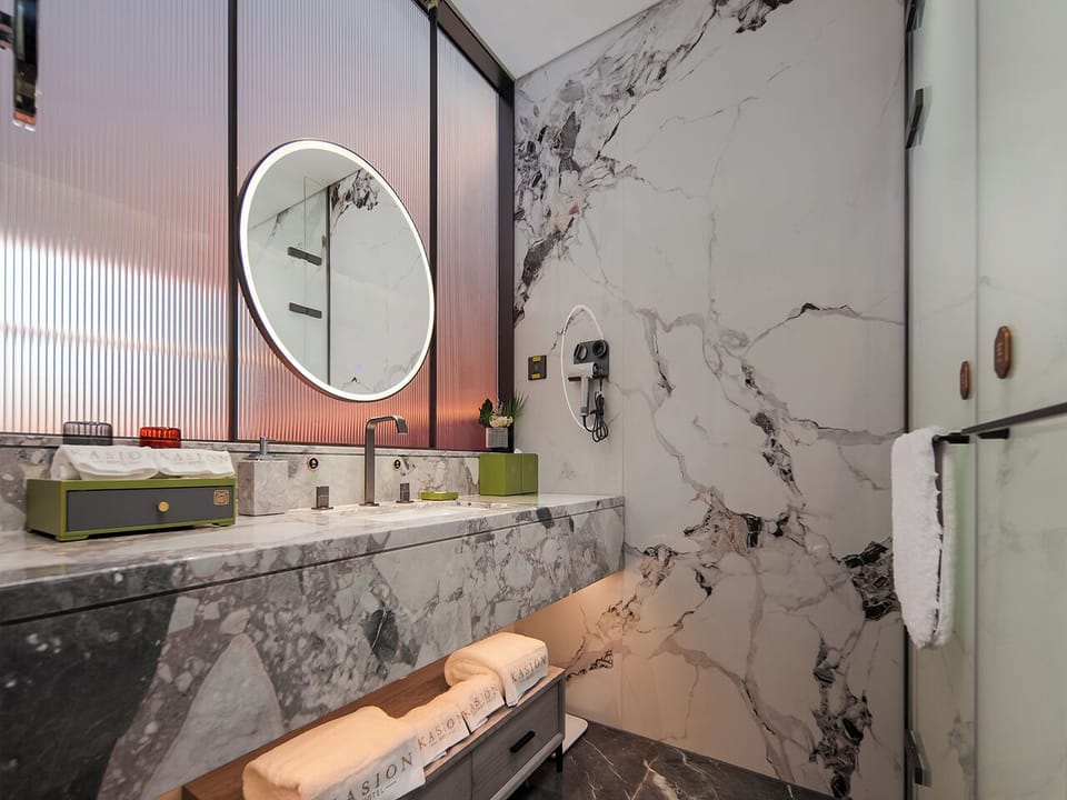 Comfort Twin Room | Bathroom | Hair dryer, slippers, towels, soap
