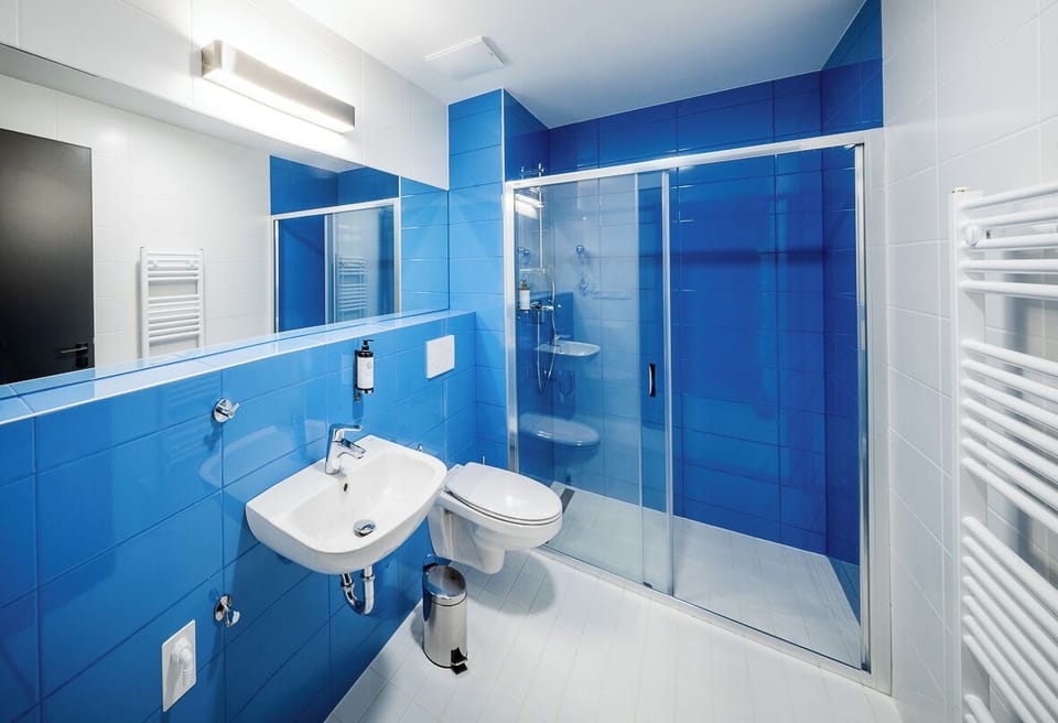 Deluxe Suite, Patio, Park View | Bathroom | Shower, free toiletries, hair dryer, towels