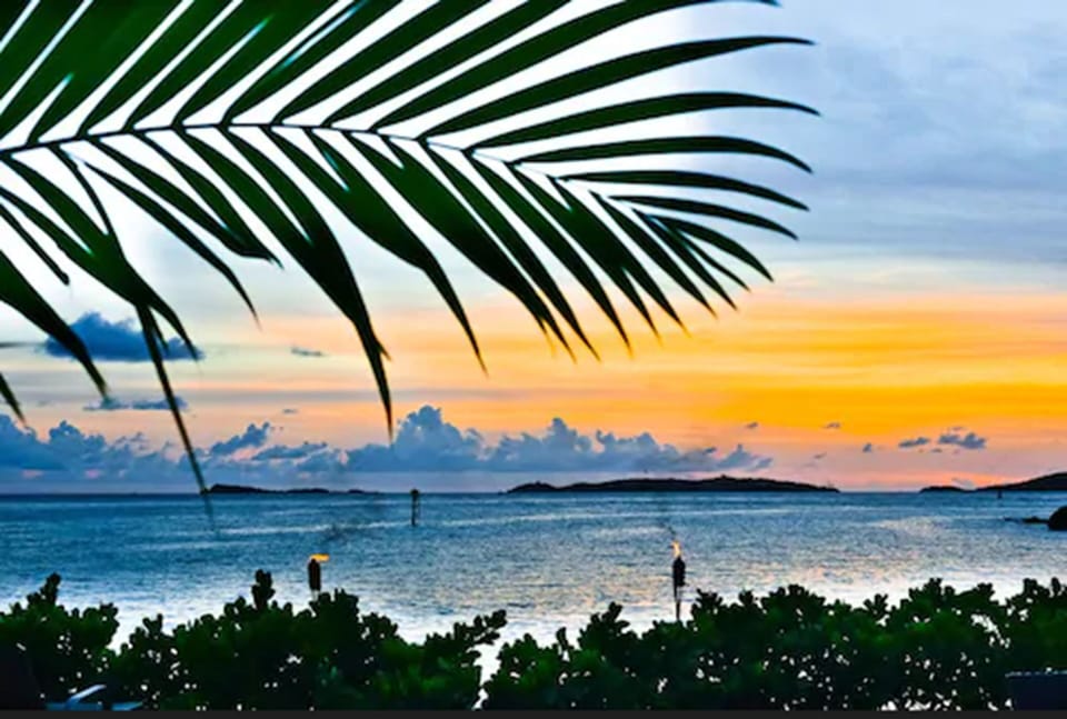 On the beach, sun loungers, beach umbrellas