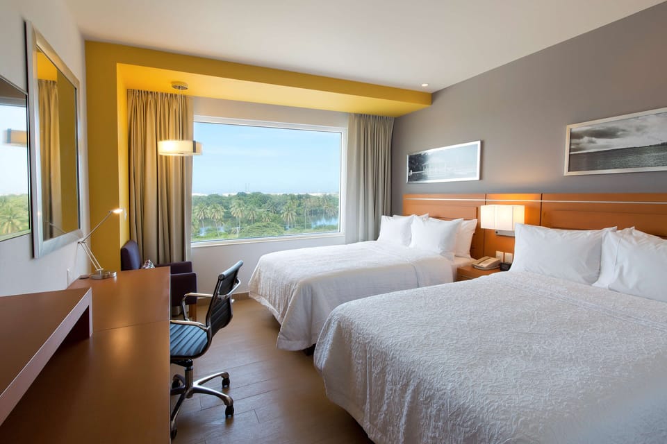 Room, 2 Double Beds, Non Smoking, Refrigerator | Minibar, in-room safe, iron/ironing board, WiFi (free)